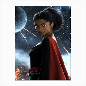 Black Woman In Space Canvas Print