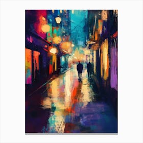 Colorful Night In The City Canvas Print