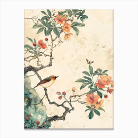 Bird Flowers Chinese Style 12 Canvas Print