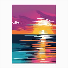 Sunset Over The Ocean 14 Canvas Print