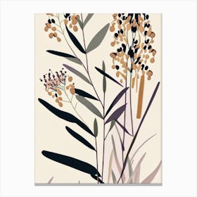 Prairie Milkweed Wildflower Modern Muted Colours 1 Canvas Print