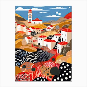 Trapani, Italy, Illustration In The Style Of Pop Art 3 Canvas Print
