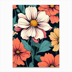 Cosmos Flowers 8 Canvas Print