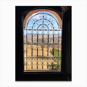View Through A Moroccan Window Canvas Print