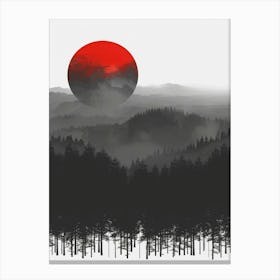 Red Sun In The Sky 1 Canvas Print