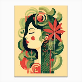 Minimal Cannabis Harmony Canvas Print