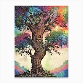 Rainbow Tree 2 Canvas Print