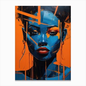 Blue Woman 2 Canvas Print