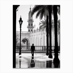 Seville, Spain, Black And White Analogue Photography 3 Canvas Print