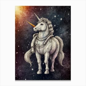 Space Unicorn Canvas Print