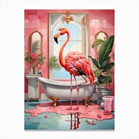 Pink Flamingo Canvas Print