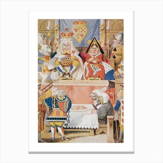 The Trial Of The Knave Of Hearts From Through The Looking Glass Canvas Print