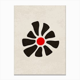 Minimalist Flower Design with Bold Colors Canvas Print