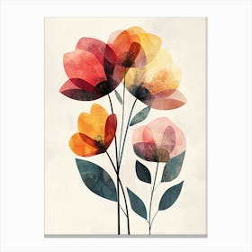 Watercolor Flowers Canvas Print