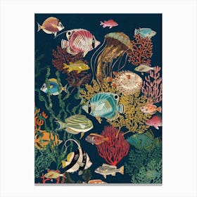Coral Reef Deep Silence Canvas Print