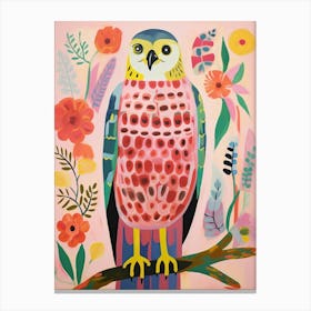 Pink Scandi Falcon 2 Canvas Print