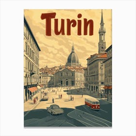 Aihrgdesign A Classic 1960s Travel Poster For Turin Showcasin 8cd91c97 C7a6 4b95 9c3b Be65b549f0ea 1 Canvas Print