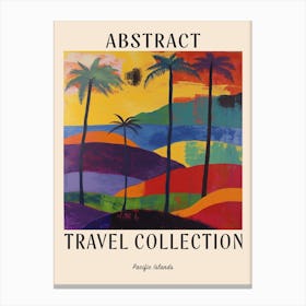 Abstract Travel Collection Poster Pacific Islands 3 Canvas Print