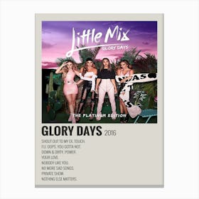 Little Mix Glory Days 2016 Canvas Poster Wall Art Decor 1 Canvas Print