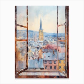 Winter Cityscape Zurich Switzerland 3 Canvas Print