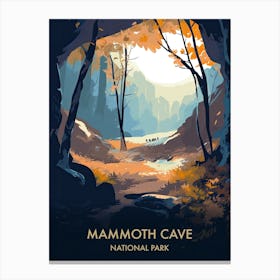 Mammoth Cave National Park Travel Poster Illustration Style 1 Canvas Print
