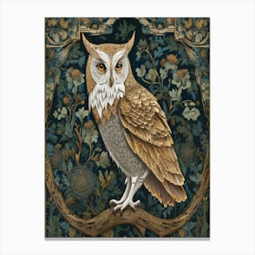 William Morris Owl 4 Canvas Print