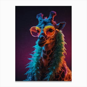 Giraffe With Sunglasses 5 Canvas Print