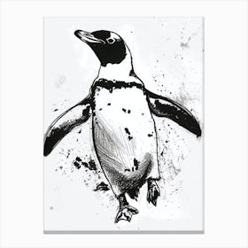 King Penguin Waddling 4 Canvas Print