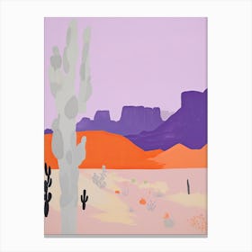 Chihuahuan Desert   North America (Mexico And United States), Contemporary Abstract Illustration 2 Canvas Print