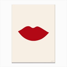 Abstract Lips Canvas Print