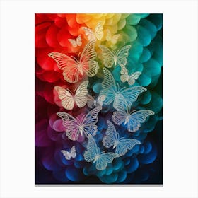 Rainbow Butterflies Canvas Print