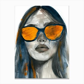 Girl In Sunglasses 6 Canvas Print