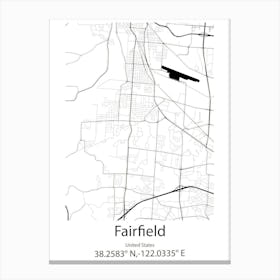 Fairfield Glade,United States Minimalist Map Canvas Print