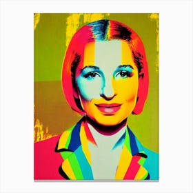 Barbra Streisand Colourful Pop Movies Art Movies Canvas Print