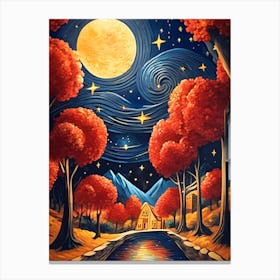 Mountain Night Canvas Print