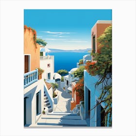 Greece Town Canvas Print