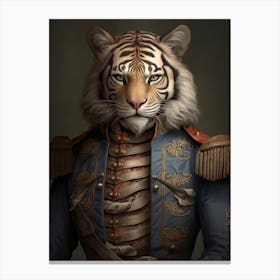 Tiger Art In Renaissance Style 3 Canvas Print