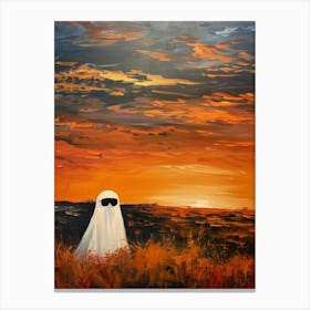 Ghost At Sunset Canvas Print