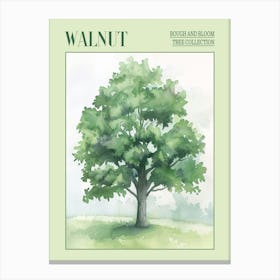 Walnut Tree Atmospheric Watercolour Painting 2 Poster Canvas Print