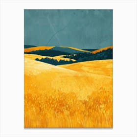 Yellow Wheat Field Canvas Print