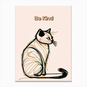 Be Kind Cat 1 Canvas Print