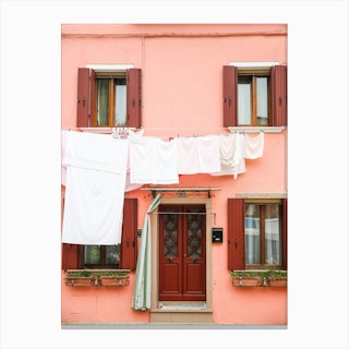 Orange Washing Italy Canvas Print