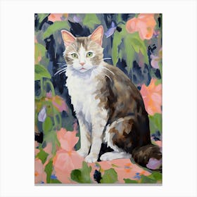 A Turkish Van Cat Painting, Impressionist Painting 6 Canvas Print