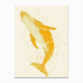 Yellow Humpback Whale 3 Canvas Print