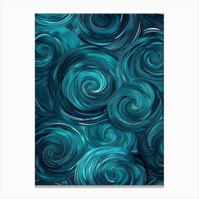 Blue Swirls 1 Canvas Print