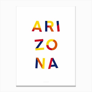 Arizona State Flag Colours Canvas Print