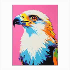 Andy Warhol Style Bird Crested Caracara 4 Canvas Print