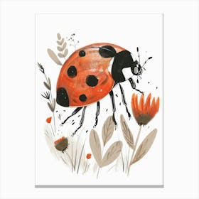 Charming Nursery Kids Animals Ladybug 2 Canvas Print