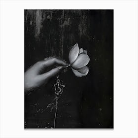 Dark Gothic Flower Canvas Print