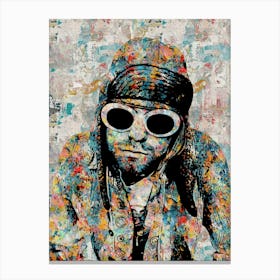 Kurt Cobain Abstract Canvas Print